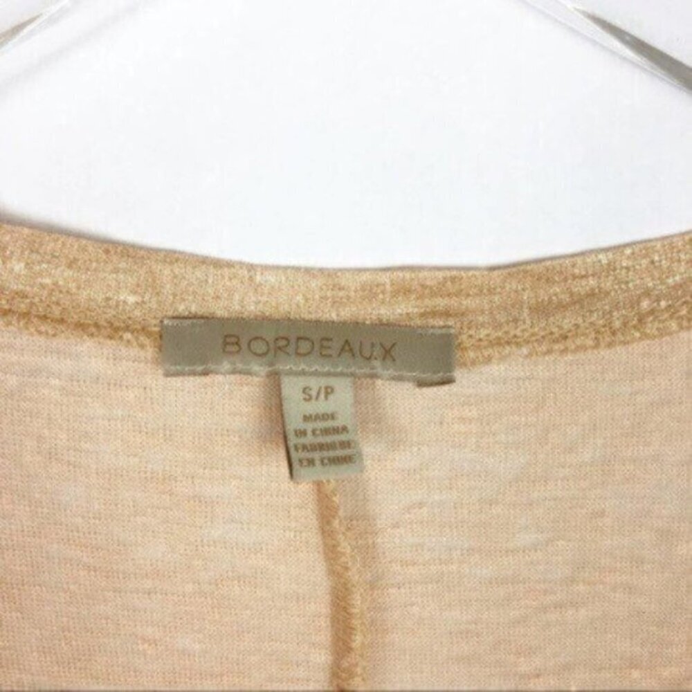 Bordeaux | Women's Gold Short Sleeve Scoop Neck Gold Swing HolidayTop Size S - Picture 5 of 8